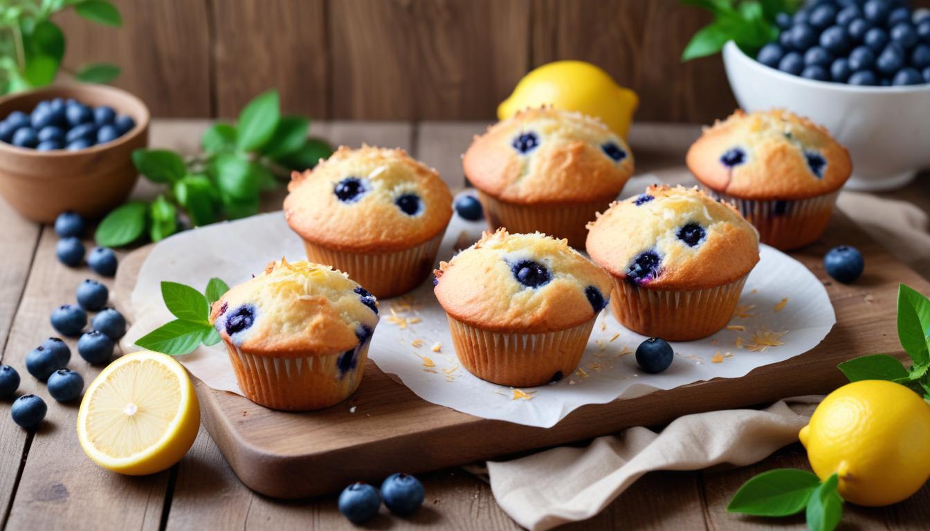 Glutensiz ve Sütsüz Yaban Mersinli Limon Kabuklu Muffin