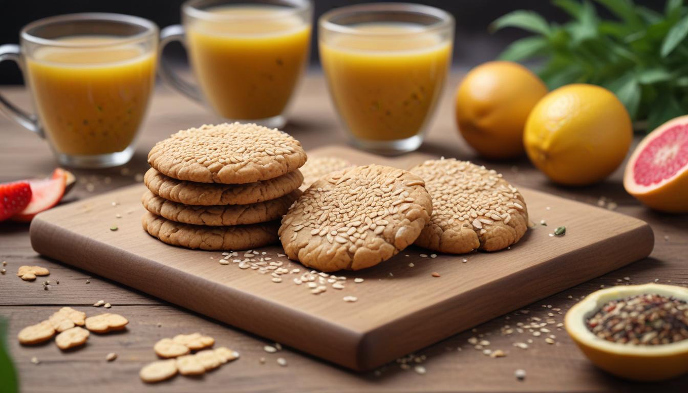 Sağlıklı Susam Tohumlu Glutensiz ve Süt İçermeyen Kurabiyeler
