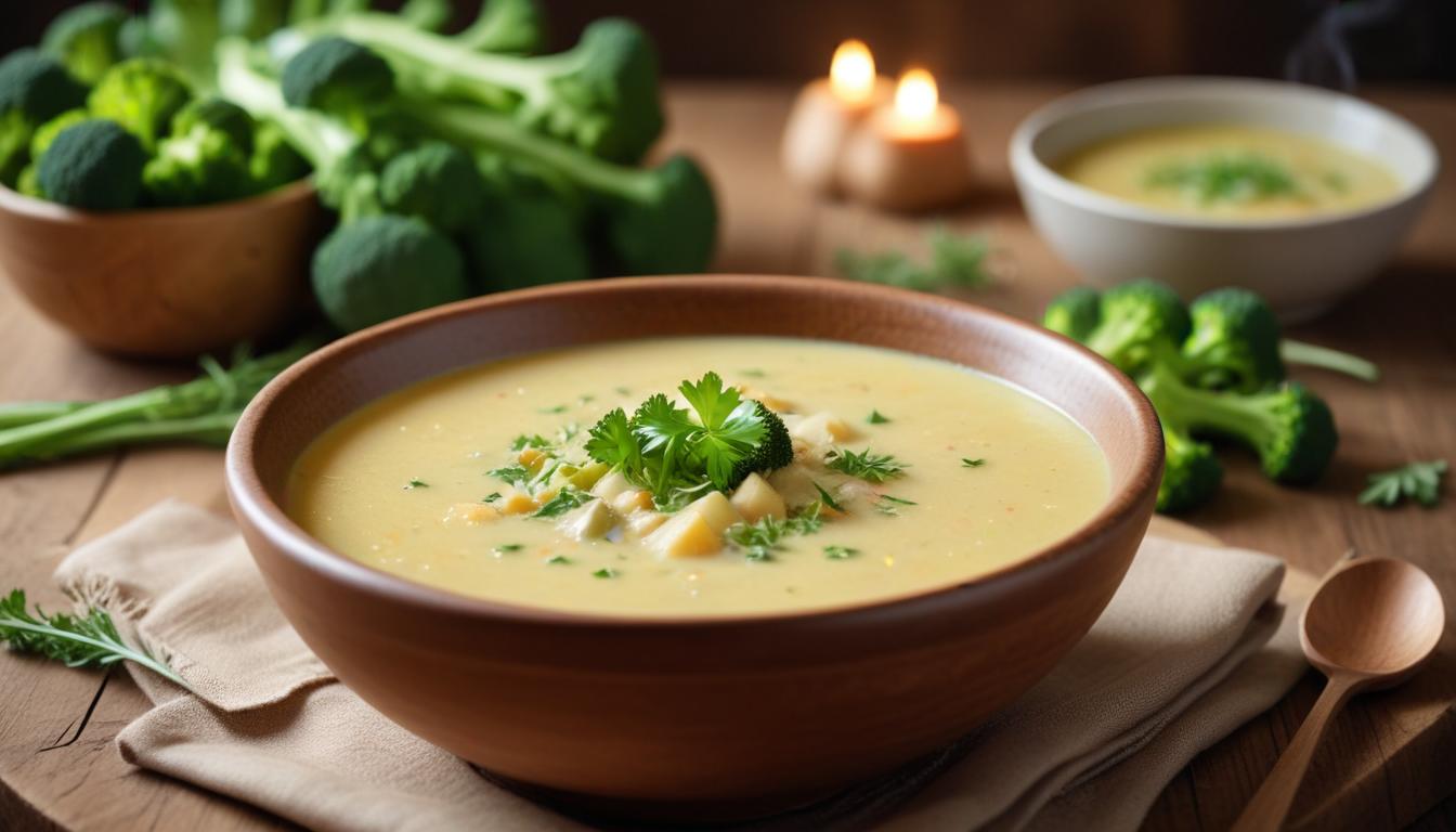Sütsüz ve Glutensiz Patatesli Brokoli Çorbası