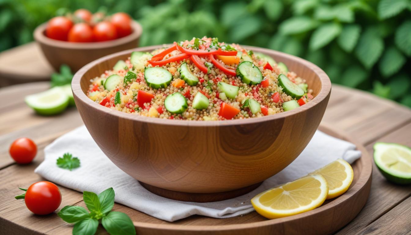 Rengarenk Sebzeli Quinoa Salatası