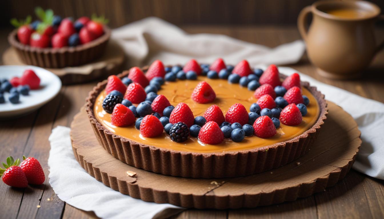 Sütsüz ve Glutensiz Karamelli Çikolatalı Tart: Karamelin En Tatlı Hali