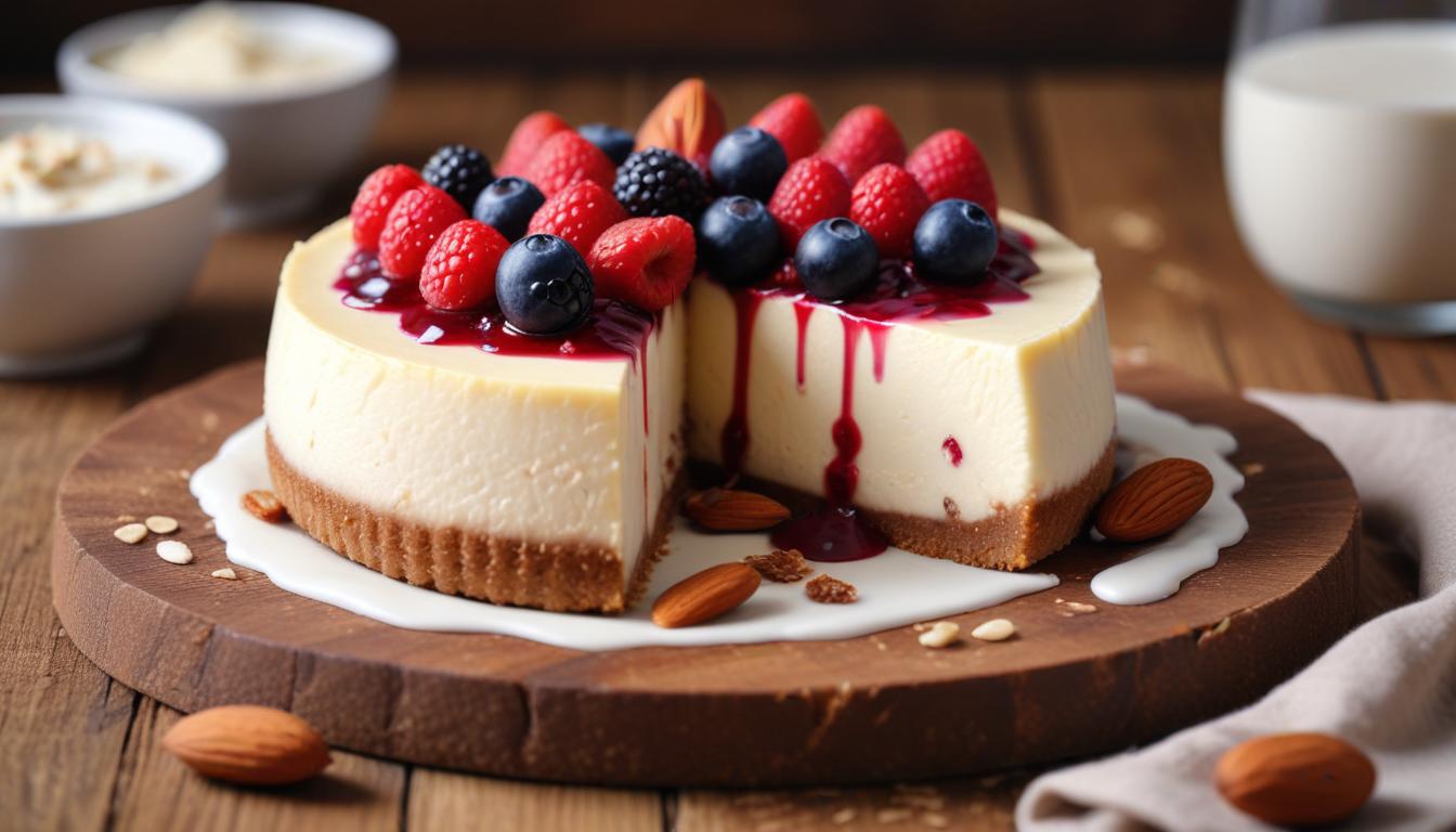 Çiğ Badem ve Hurma ile Vegan Cheesecake Tarifi